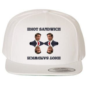 Idiot Sandwich Funny Ron DaSantis Politcal Wool Snapback Cap