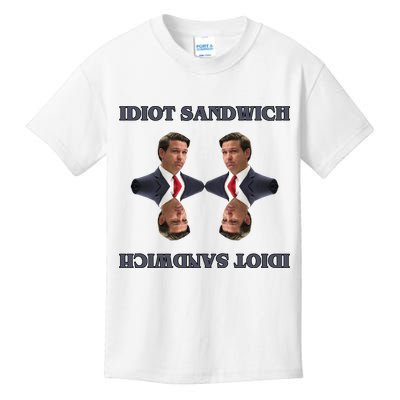Idiot Sandwich Funny Ron DaSantis Politcal Kids T-Shirt