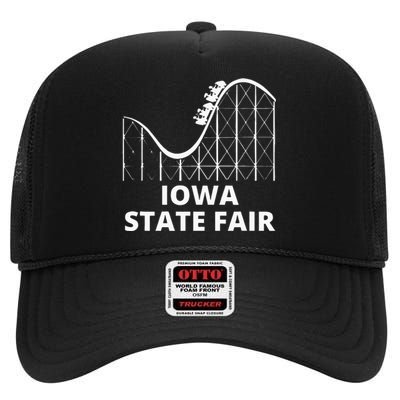 Iowa State Fair Roller Coaster County Fair High Crown Mesh Back Trucker Hat