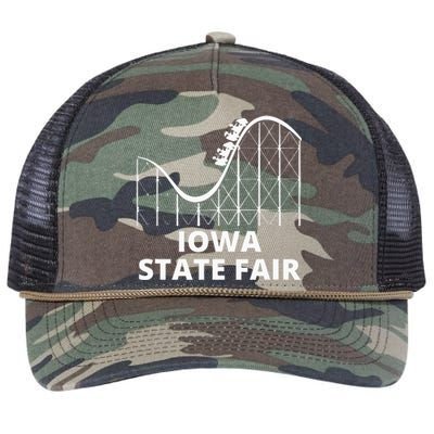 Iowa State Fair Roller Coaster County Fair Retro Rope Trucker Hat Cap