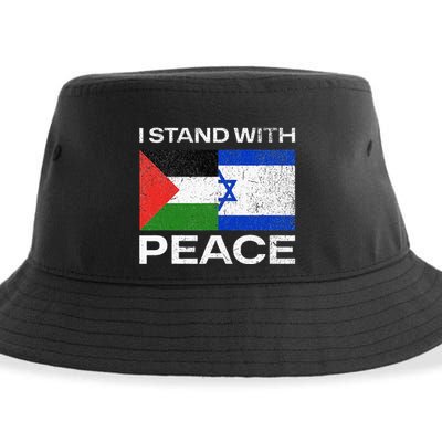 I Stand For Peace For Isreal And For Palestin Sustainable Bucket Hat