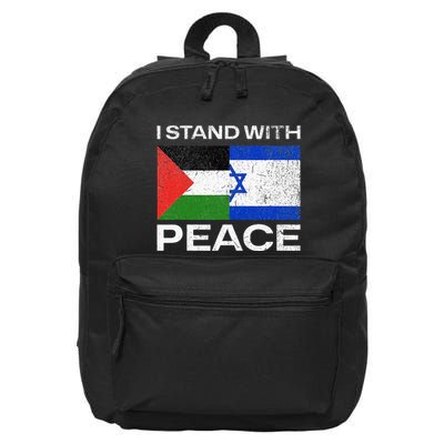 I Stand For Peace For Isreal And For Palestin 16 in Basic Backpack