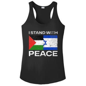 I Stand For Peace For Isreal And For Palestin Ladies PosiCharge Competitor Racerback Tank