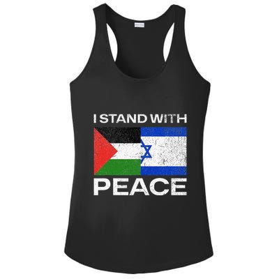I Stand For Peace For Isreal And For Palestin Ladies PosiCharge Competitor Racerback Tank