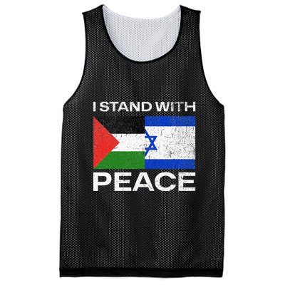 I Stand For Peace For Isreal And For Palestin Mesh Reversible Basketball Jersey Tank