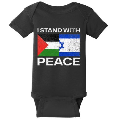 I Stand For Peace For Isreal And For Palestin Baby Bodysuit