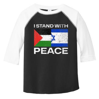 I Stand For Peace For Isreal And For Palestin Toddler Fine Jersey T-Shirt