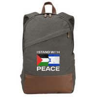 I Stand For Peace For Isreal And For Palestin Cotton Canvas Backpack