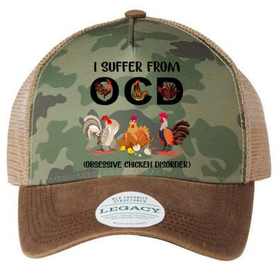 I Suffer From OCD Obsessive Chicken Disorder Legacy Tie Dye Trucker Hat