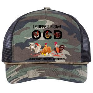 I Suffer From OCD Obsessive Chicken Disorder Retro Rope Trucker Hat Cap