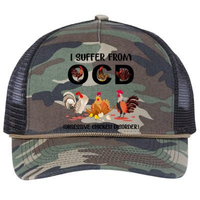 I Suffer From OCD Obsessive Chicken Disorder Retro Rope Trucker Hat Cap