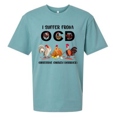 I Suffer From OCD Obsessive Chicken Disorder Sueded Cloud Jersey T-Shirt