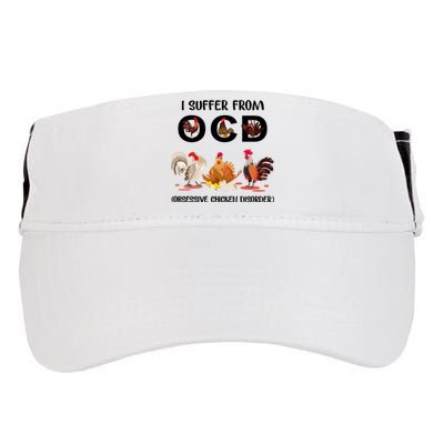 I Suffer From OCD Obsessive Chicken Disorder Adult Drive Performance Visor