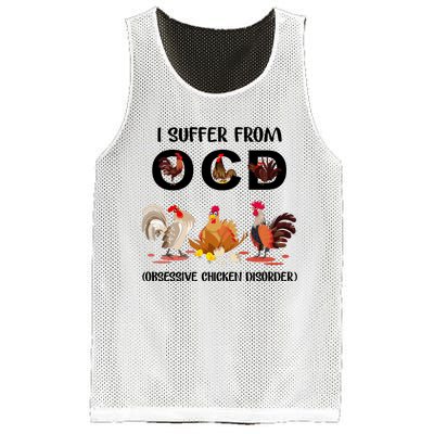 I Suffer From OCD Obsessive Chicken Disorder Mesh Reversible Basketball Jersey Tank