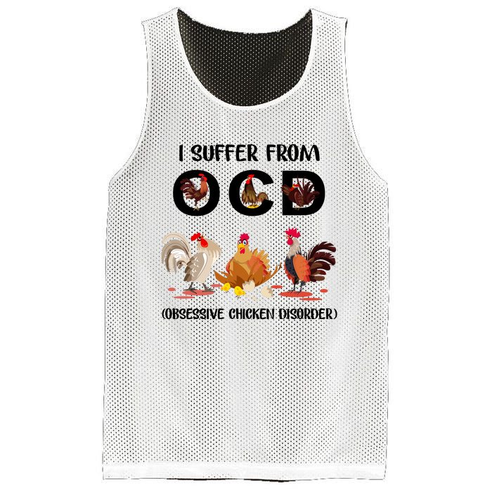 I Suffer From OCD Obsessive Chicken Disorder Mesh Reversible Basketball Jersey Tank