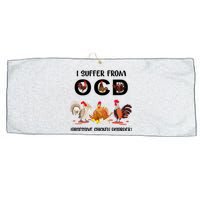 I Suffer From OCD Obsessive Chicken Disorder Large Microfiber Waffle Golf Towel