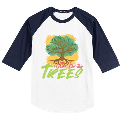 I Speak For The Trees Earth Day Love Gift Baseball Sleeve Shirt