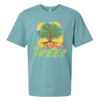 I Speak For The Trees Earth Day Love Gift Sueded Cloud Jersey T-Shirt