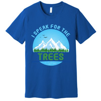 I Speak For Trees Earth Day Save Earth Inspiration Hippie Gift Premium T-Shirt