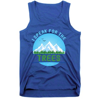 I Speak For Trees Earth Day Save Earth Inspiration Hippie Gift Tank Top