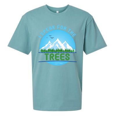 I Speak For Trees Earth Day Save Earth Inspiration Hippie Gift Sueded Cloud Jersey T-Shirt