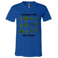 I Speak For Trees Earth Day Save Earth Inspiration Hippie Great Gift V-Neck T-Shirt