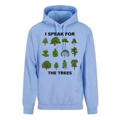 I Speak For Trees Earth Day Save Earth Inspiration Hippie Great Gift Unisex Surf Hoodie