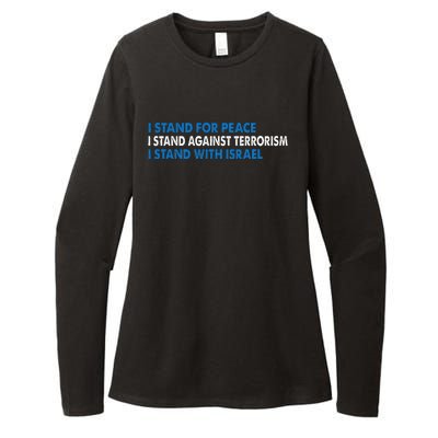 I stand for Peace I stand against terrorism Womens CVC Long Sleeve Shirt