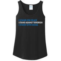 I stand for Peace I stand against terrorism Ladies Essential Tank