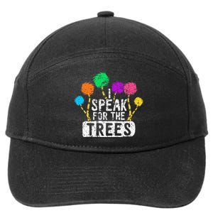 I Speak For Trees Earth Day Save Earth Awareness Hippie 7-Panel Snapback Hat