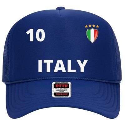 Italy Soccer Football Team High Crown Mesh Back Trucker Hat