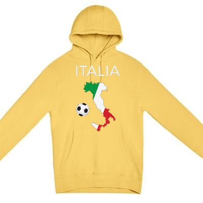 Italy Soccer Forza Azzurri Italian Italia Premium Pullover Hoodie