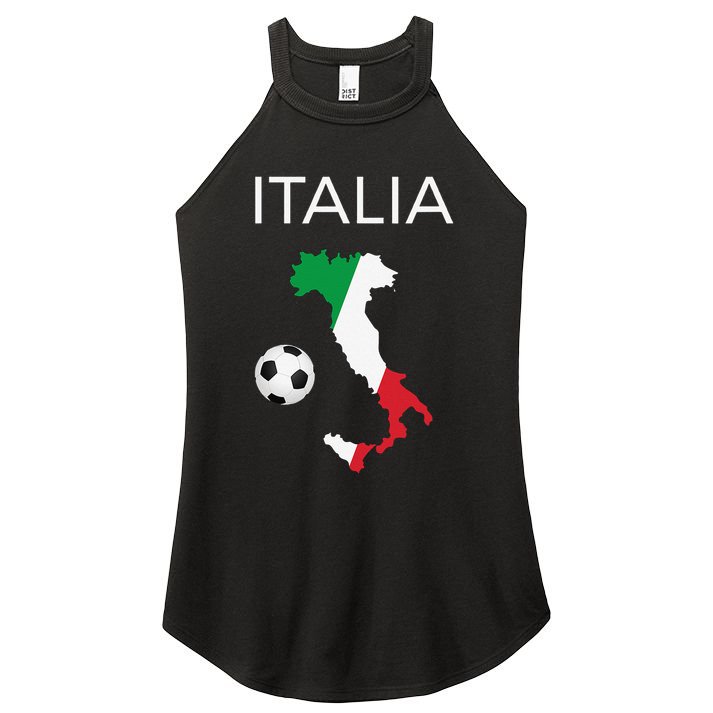 Italy Soccer Forza Azzurri Italian Italia Women's Perfect Tri Rocker Tank