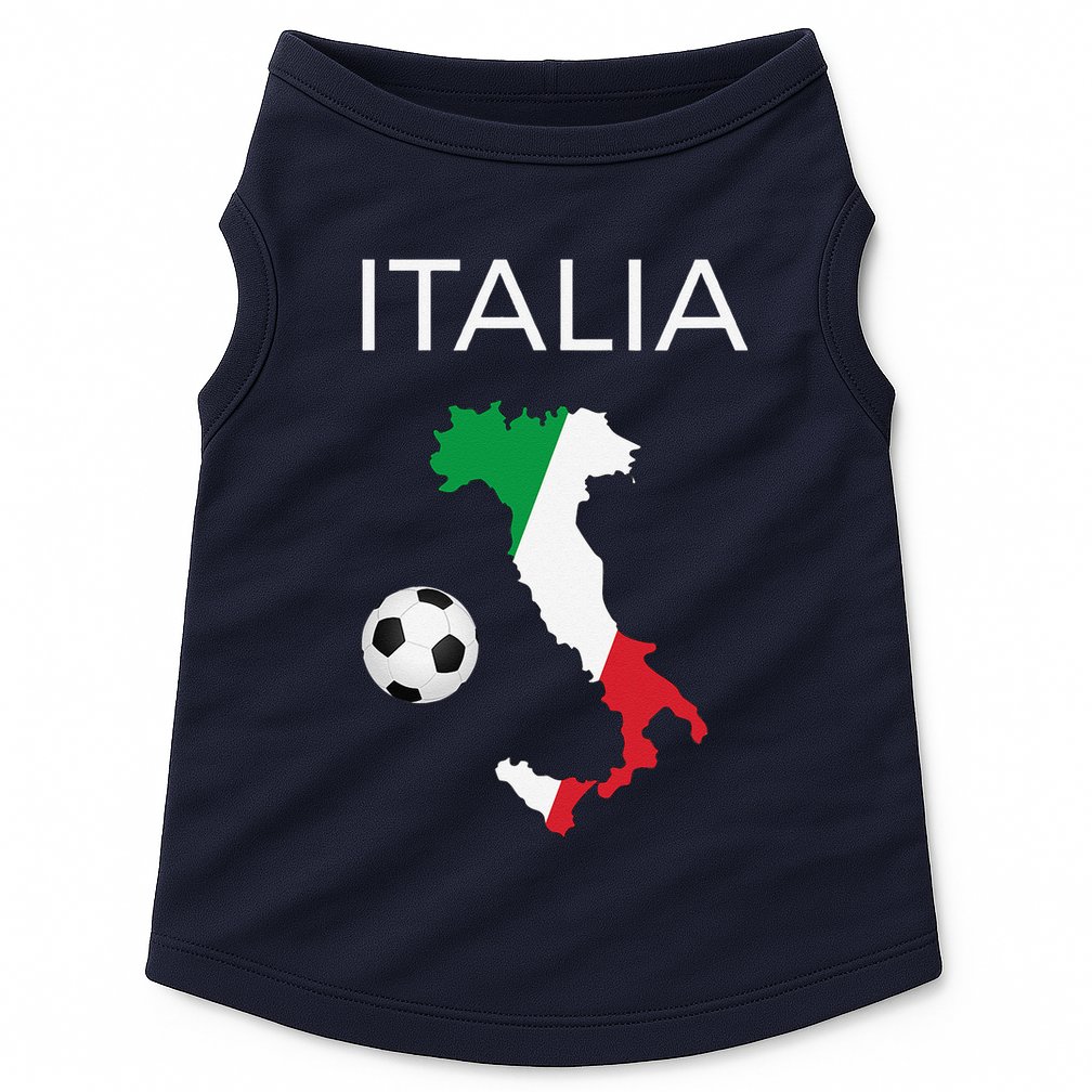 Italy Soccer Forza Azzurri Italian Italia Doggie Tank