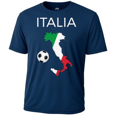 Italy Soccer Forza Azzurri Italian Italia Cooling Performance Crew T-Shirt