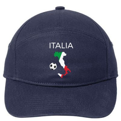 Italy Soccer Forza Azzurri Italian Italia 7-Panel Snapback Hat