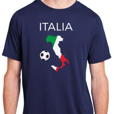 Italy Soccer Forza Azzurri Italian Italia Adult ChromaSoft Performance T-Shirt