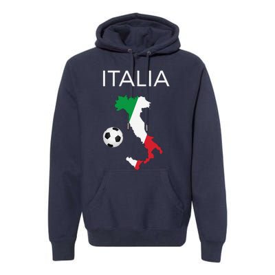 Italy Soccer Forza Azzurri Italian Italia Premium Hoodie