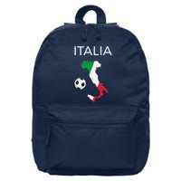 Italy Soccer Forza Azzurri Italian Italia 16 in Basic Backpack