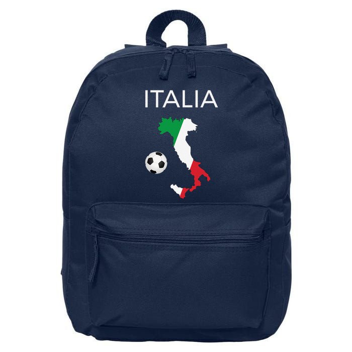 Italy Soccer Forza Azzurri Italian Italia 16 in Basic Backpack