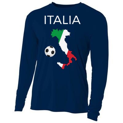 Italy Soccer Forza Azzurri Italian Italia Cooling Performance Long Sleeve Crew