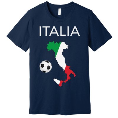 Italy Soccer Forza Azzurri Italian Italia Premium T-Shirt