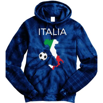 Italy Soccer Forza Azzurri Italian Italia Tie Dye Hoodie