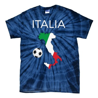 Italy Soccer Forza Azzurri Italian Italia Tie-Dye T-Shirt