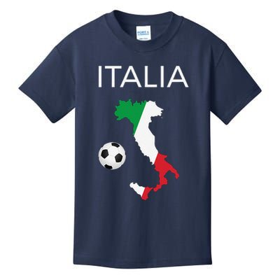 Italy Soccer Forza Azzurri Italian Italia Kids T-Shirt