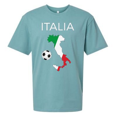 Italy Soccer Forza Azzurri Italian Italia Sueded Cloud Jersey T-Shirt