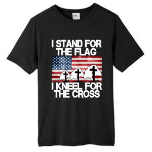 I Stand For The Flag I Kneel For The Cross Usa Patriotic Gift Tall Fusion ChromaSoft Performance T-Shirt