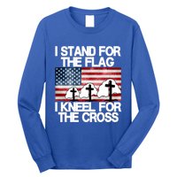 I Stand For The Flag I Kneel For The Cross Usa Patriotic Gift Long Sleeve Shirt