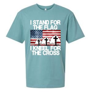 I Stand For The Flag I Kneel For The Cross Usa Patriotic Gift Sueded Cloud Jersey T-Shirt