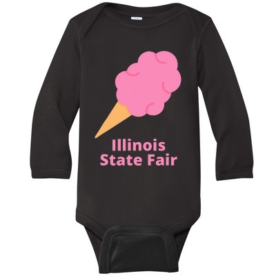 Illinois State Fair Pink Cotton Candy County Fair Baby Long Sleeve Bodysuit